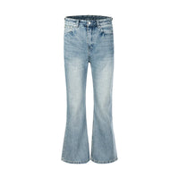 Washed Boot Cut Blue Jeans — vista frontale