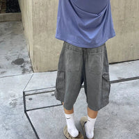 Washed Cargo Shorts — vista frontale