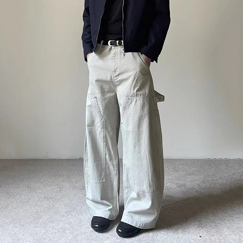 Washed Essentials Carpenter Barrel Jeans — vista laterale
