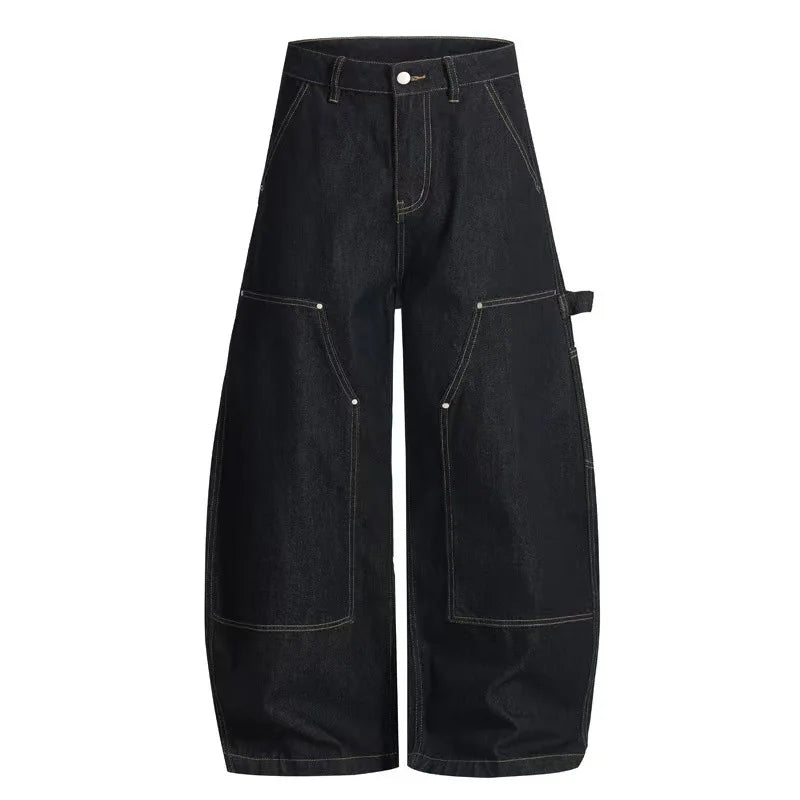 Washed Essentials Carpenter Barrel Jeans — vista frontale