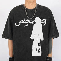 Washed Faded Graphic T Shirt — vista posteriore