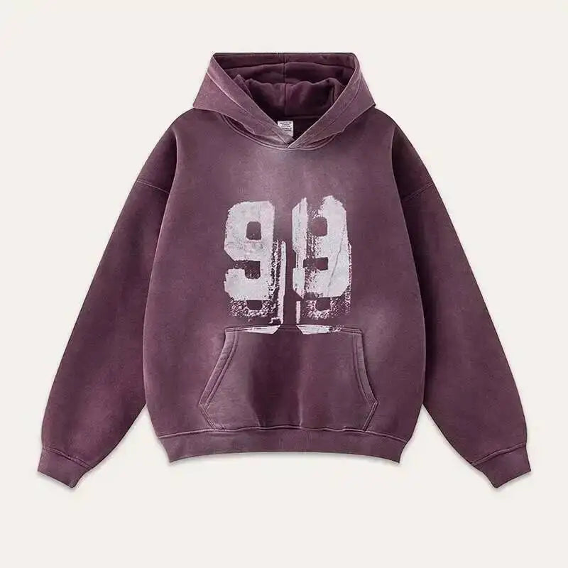Washed Graphic "99" Hoodie — vista posteriore