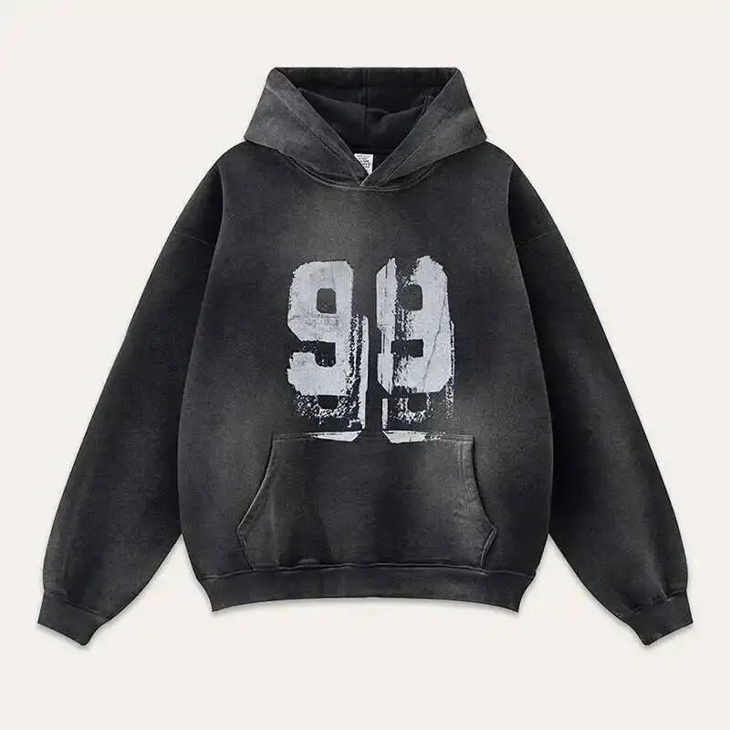 Washed Graphic "99" Hoodie — dettaglio