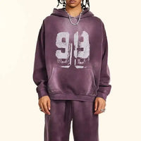 Washed Graphic "99" Hoodie — dettaglio della stampa