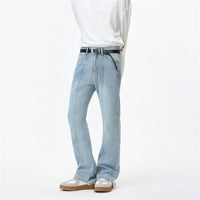 Washed Slim Fit Bootcut Denim Jeans — dettaglio