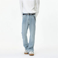 Washed Slim Fit Bootcut Denim Jeans — dettaglio della stampa