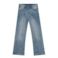 Washed Slim Fit Bootcut Denim Jeans — vista frontale