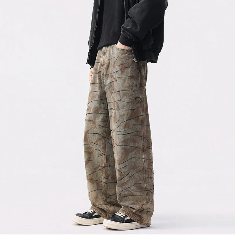 Washing Mud Contrast Colour Denim Jeans — in alternativa