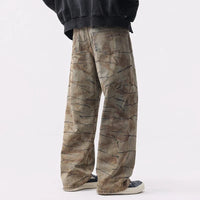 Washing Mud Contrast Colour Denim Jeans — vista laterale