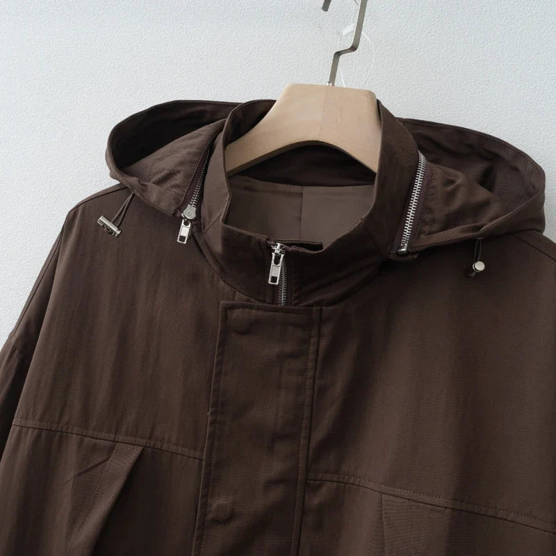 Waterproof Adjustable Long Windbreaker Jacket Coat — in alternativa