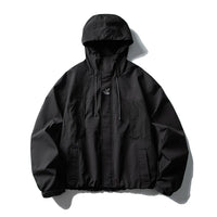Waterproof Nylon Track Cargo Windbreaker Jacket — vista frontale