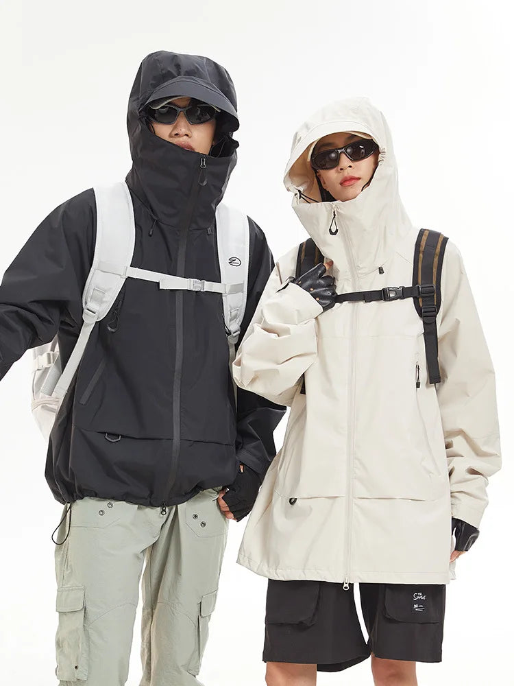 Waterproof Windbreaker Hiking Jacket Coat — dettaglio del tessuto