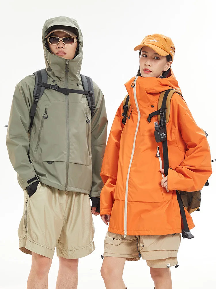 Waterproof Windbreaker Hiking Jacket Coat — vista laterale