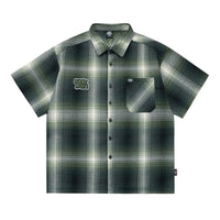 West Side Patch Embroidery Plaid Short Sleeve Shirt — dettaglio della stampa