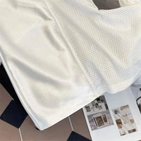 White Scripture Baggy V Neck Football Jersey — in alternativa