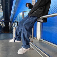 Wide Leg Baggy Cargo Jeans — dettaglio della stampa