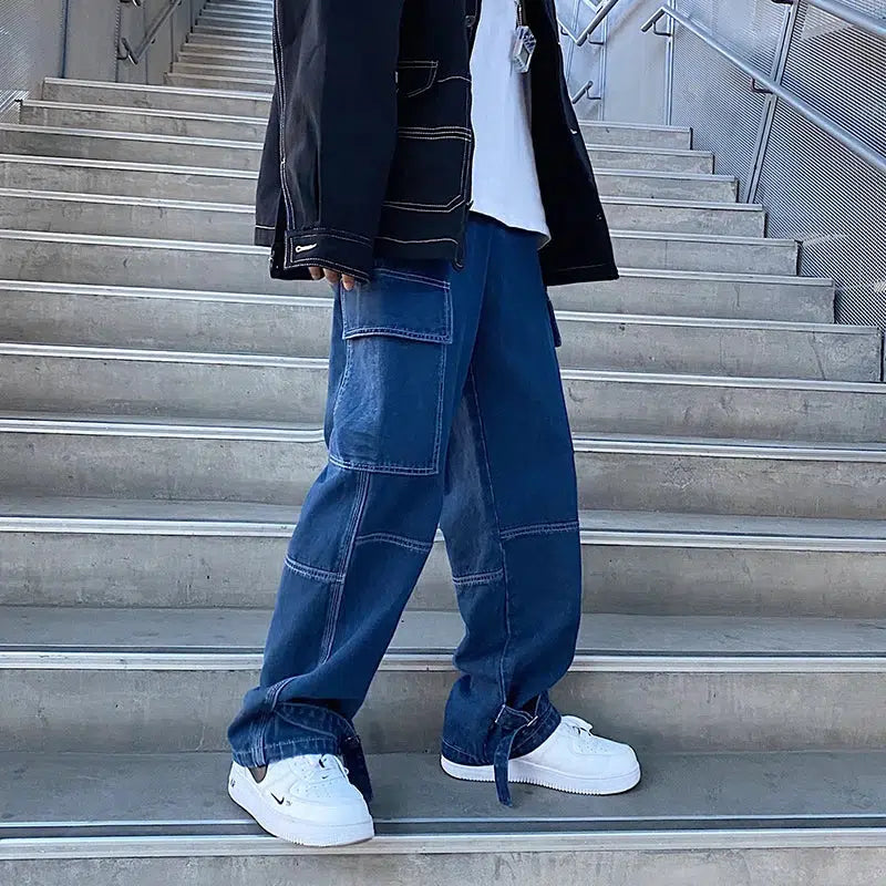 Wide Leg Baggy Cargo Jeans — in alternativa