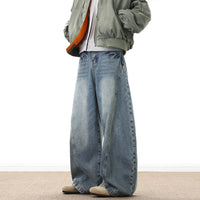 Wide Leg Baggy Denim Jeans — dettaglio della stampa