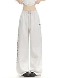 Wide Leg High Waist Sweatpants Joggers Trousers — vista frontale