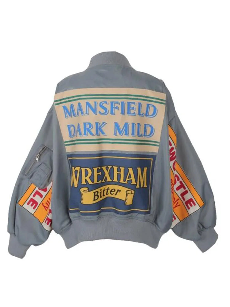 Windbreaker Coat Patch Design Jacket — vista posteriore