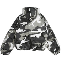 Winter Camo Hooded Jacket Coat — vista posteriore
