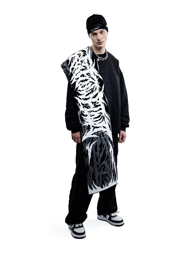 Winter Graphic Knitted Shawl Scarf — in alternativa