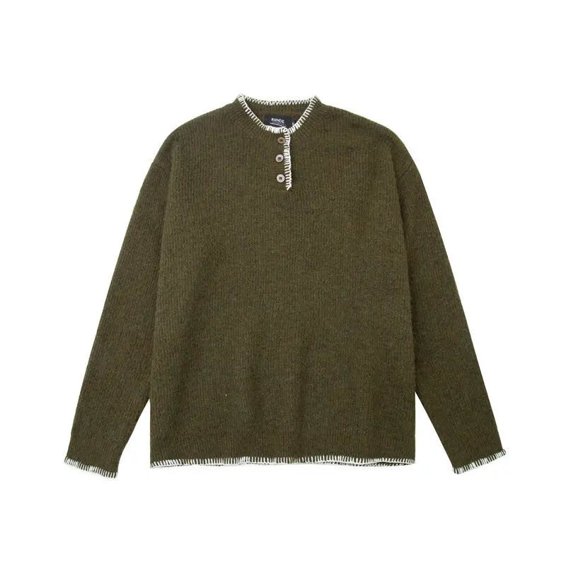 Winter Round Neck Knitted Jumper Sweater — vista laterale