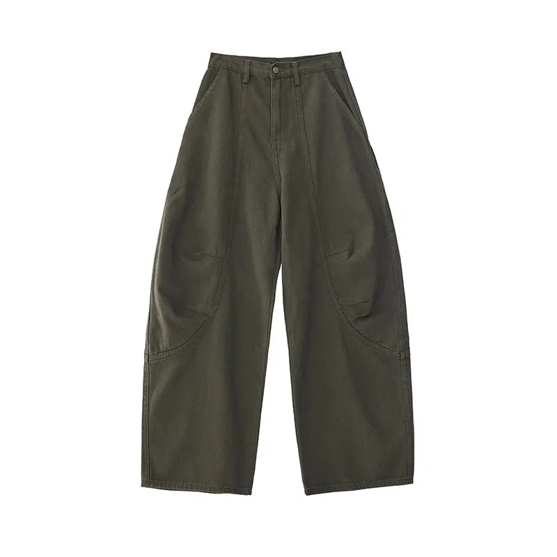 Womens Baggy Curved Barrel Jeans — vista posteriore