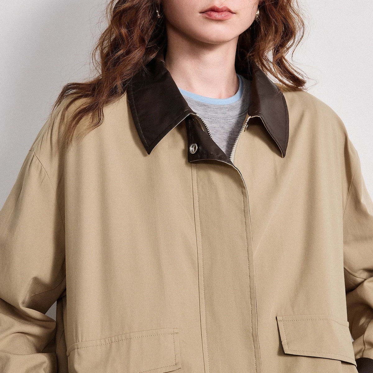 Womens Barn Style Trench Coat — dettaglio della stampa