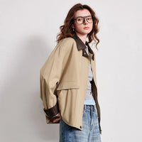 Womens Barn Style Trench Coat — vista posteriore
