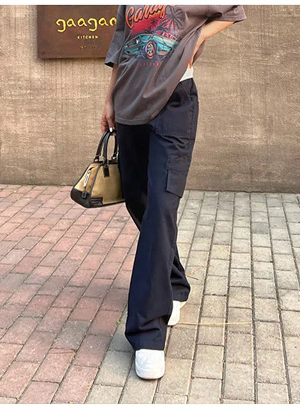 Womens Cargo Trousers — vista frontale
