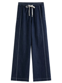 Womens Contrast Topstitching Straight Leg Jeans — dettaglio della stampa