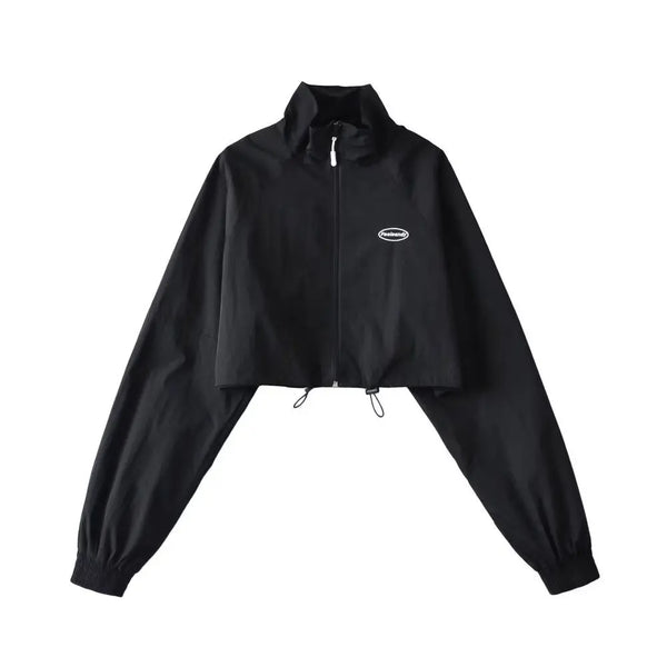 Y2K Womens Cropped Athleisure Jacket