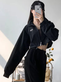 Womens Cropped Athleisure Jacket — dettaglio della stampa