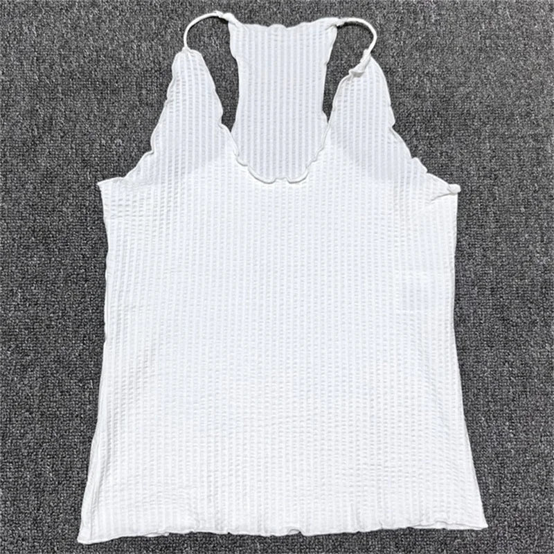 Womens Elastic Slim Fit V Neck Crop Top — vista frontale