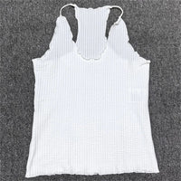 Womens Elastic Slim Fit V Neck Crop Top — vista frontale