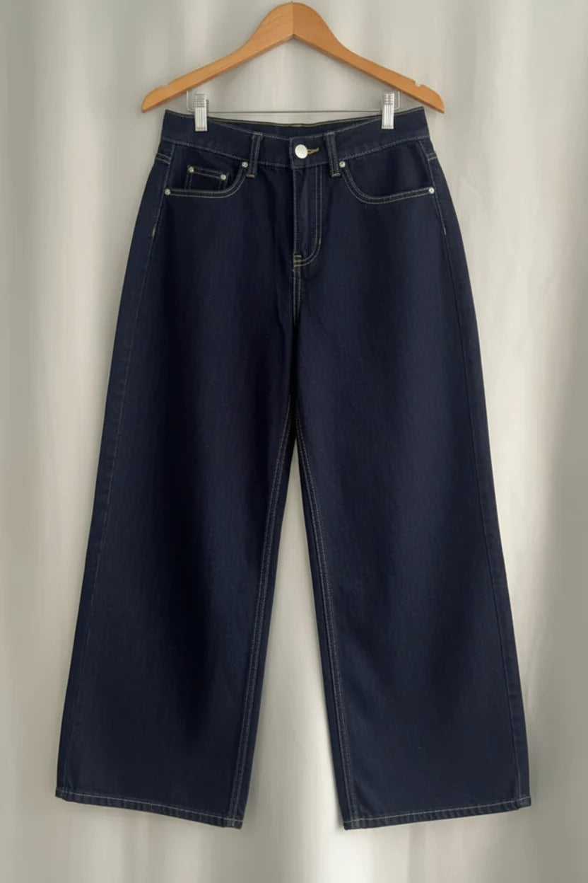 Womens Essentials Grunge Barrel Jeans — vista frontale