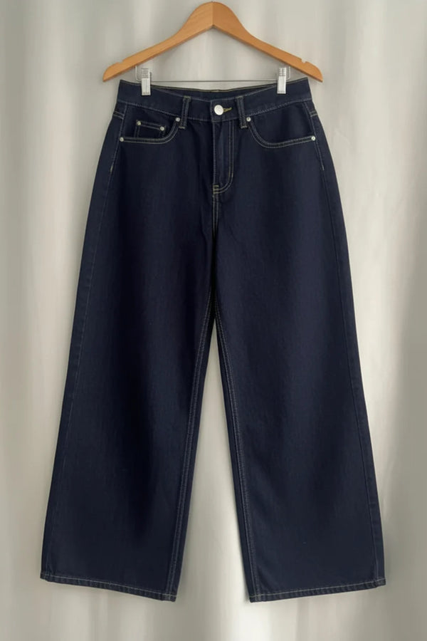 Womens Essentials Grunge Barrel Jeans — vista frontale