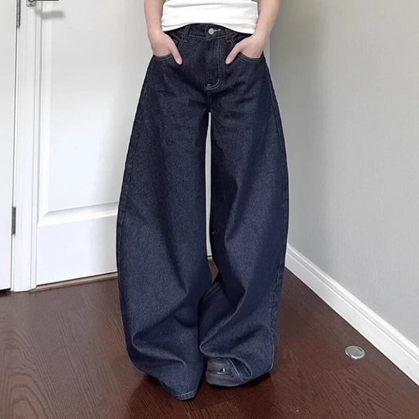 Y2K Womens Essentials Grunge Barrel Jeans