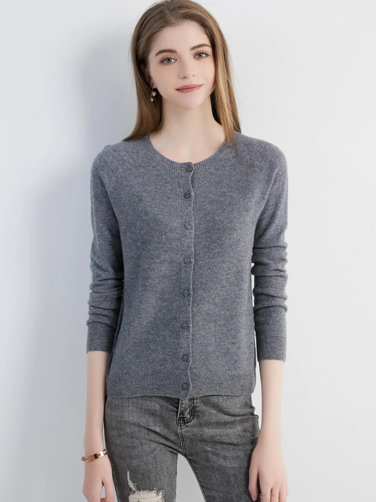 Womens Essentials Knit Cardigan Sweater — dettaglio del tessuto