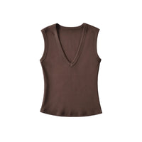 Womens Essentials Low Cut Crop Top — vista frontale
