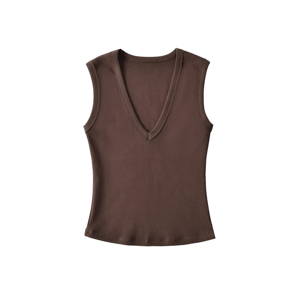 Womens Essentials Low Cut Crop Top — vista frontale