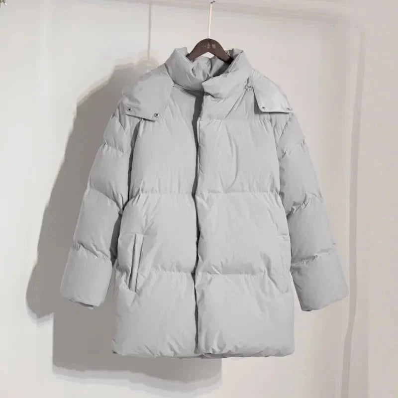 Womens Hooded Puffer Jacket Coat — vista posteriore