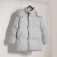 Womens Hooded Puffer Jacket Coat — vista posteriore