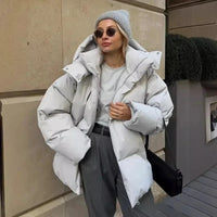 Womens Hooded Puffer Jacket Coat — dettaglio