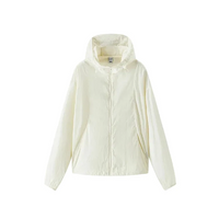 Womens Loose Hooded Windbreaker Coat — vista laterale