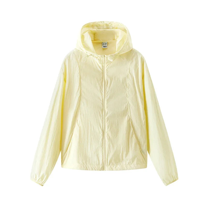 Womens Loose Hooded Windbreaker Coat — vista posteriore