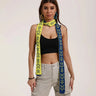 Y2K Womens Narrow Star Graphic Lengthened Scarf