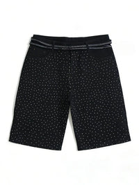 Womens Rhinestone Printed Denim Shorts Jorts — in alternativa