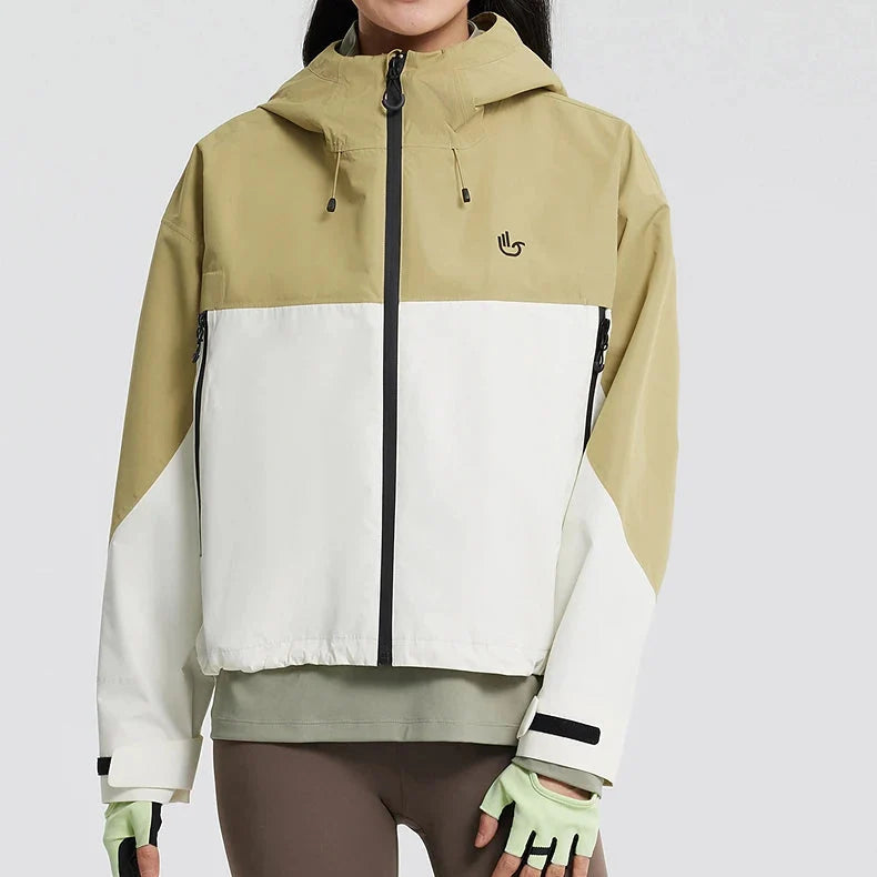 Womens Short Waterproof Windbreaker Jacket — vista laterale